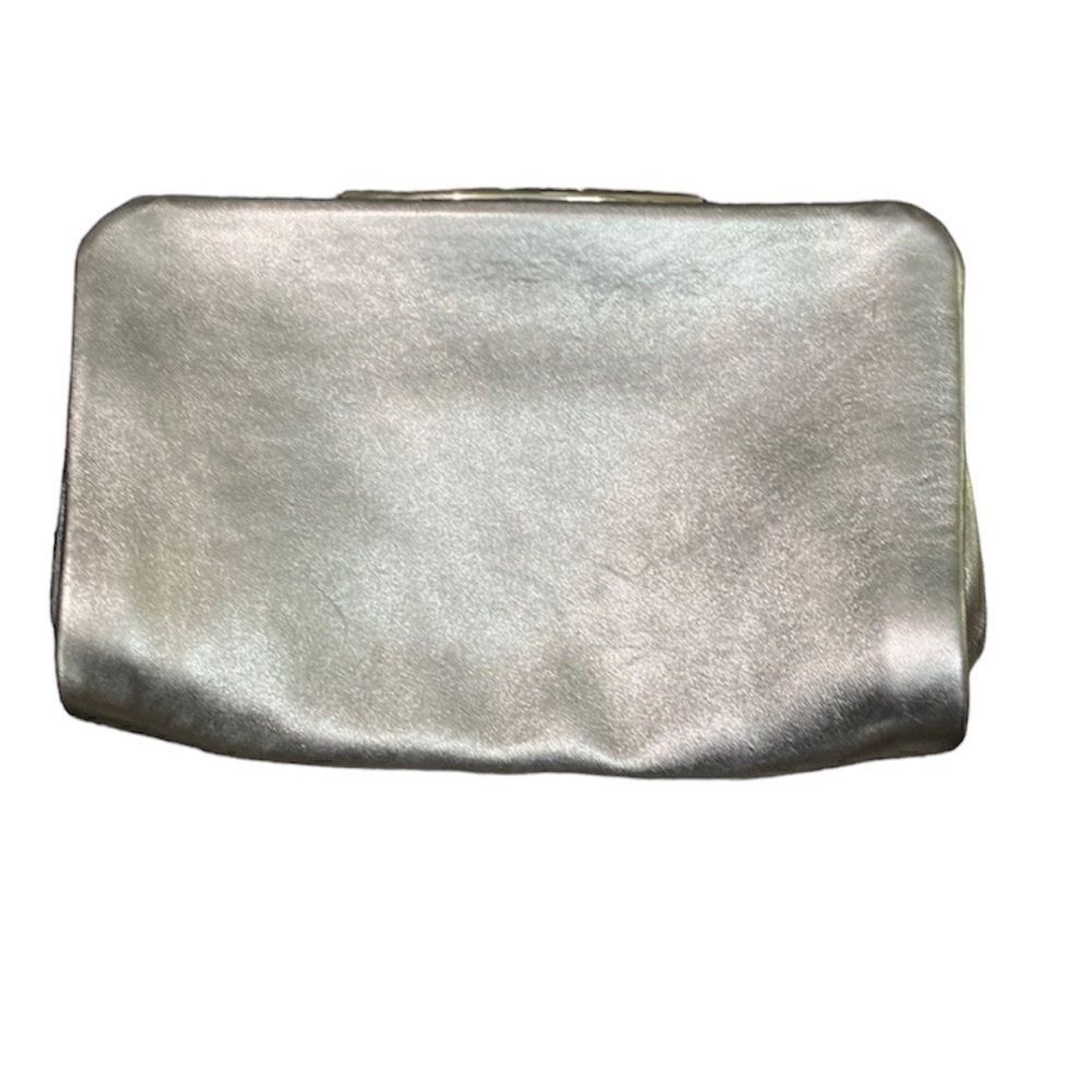 Vince Camuto metallic gold genuine leather clutch